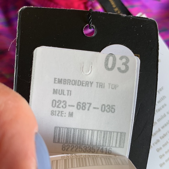 Vix Giverny Embroidered Tri Bikini Top and matching bottom - Picture 12 of 12